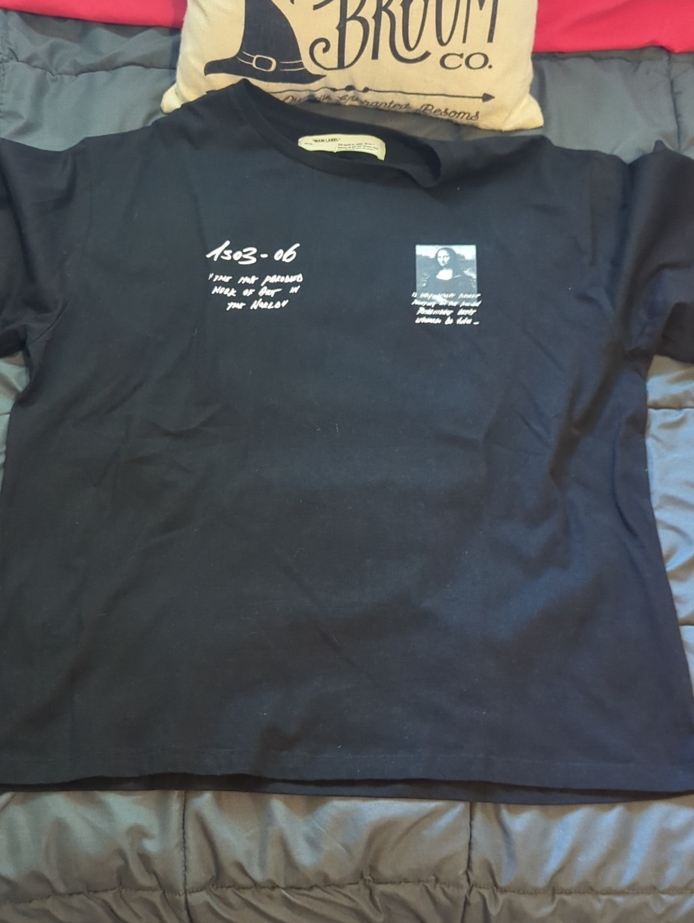 Off White Black Mona Lisa Shirt Size L Oversized